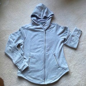 Athleta Cozy Karma Asymmetrical Zip Jacket